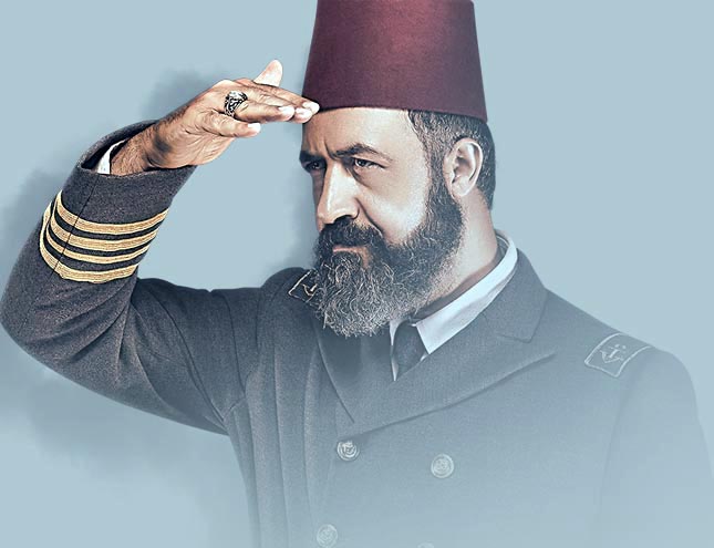 Mehmet Özgur in Kainan 1890 als Kapitän der Ertugrul Fregatte Ali Bey